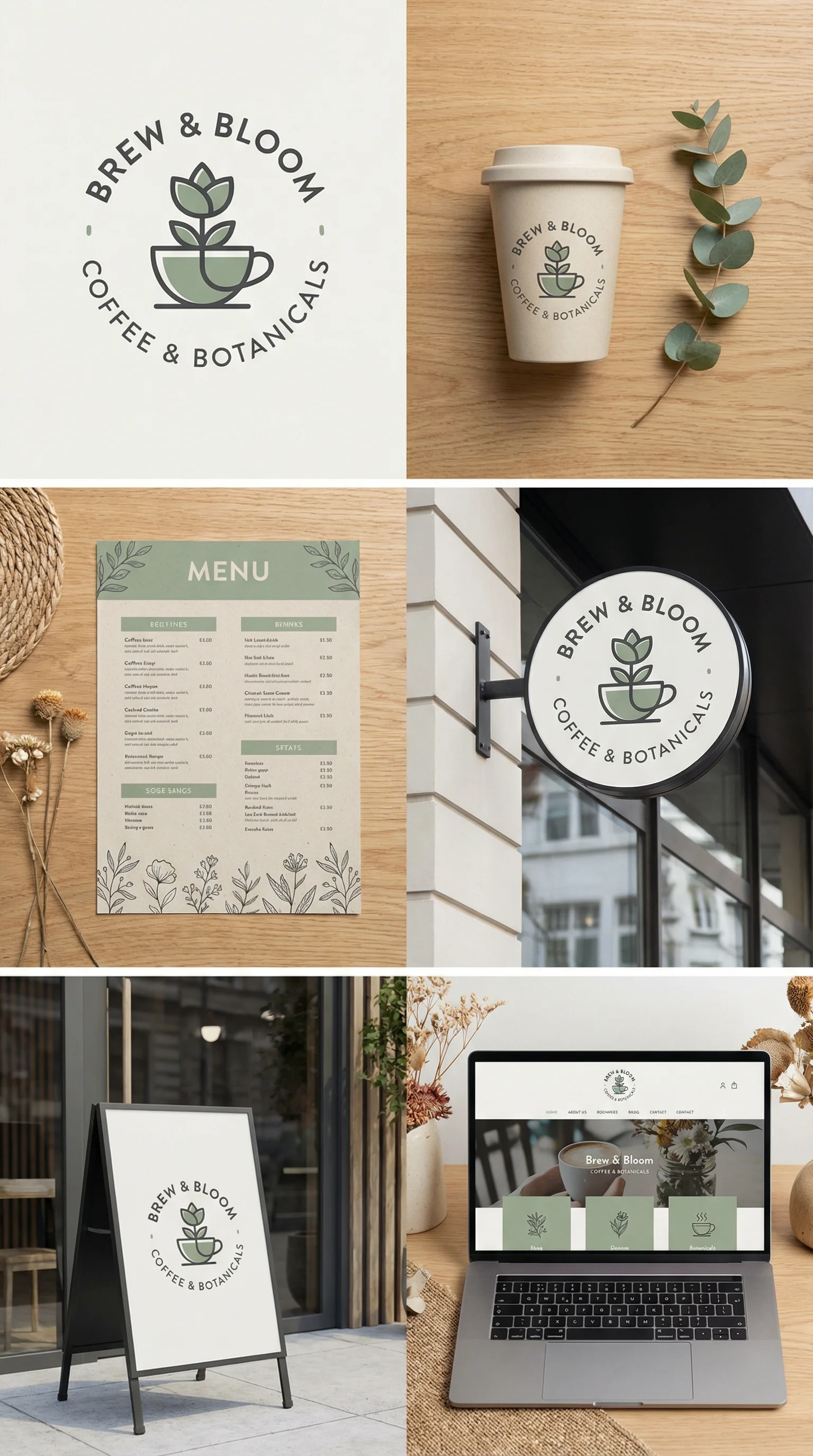 Brew & Bloom Branding